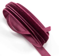 Velvet ribbon - light burgundy - width 2 cm