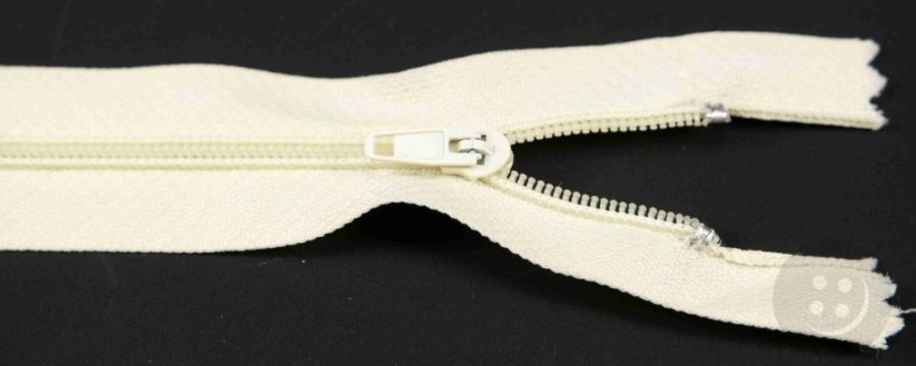 Nedělitelný jemný plastový spirálový zip (velikost číslo 3) různé barvy - délka 12 cm - 60 cm
