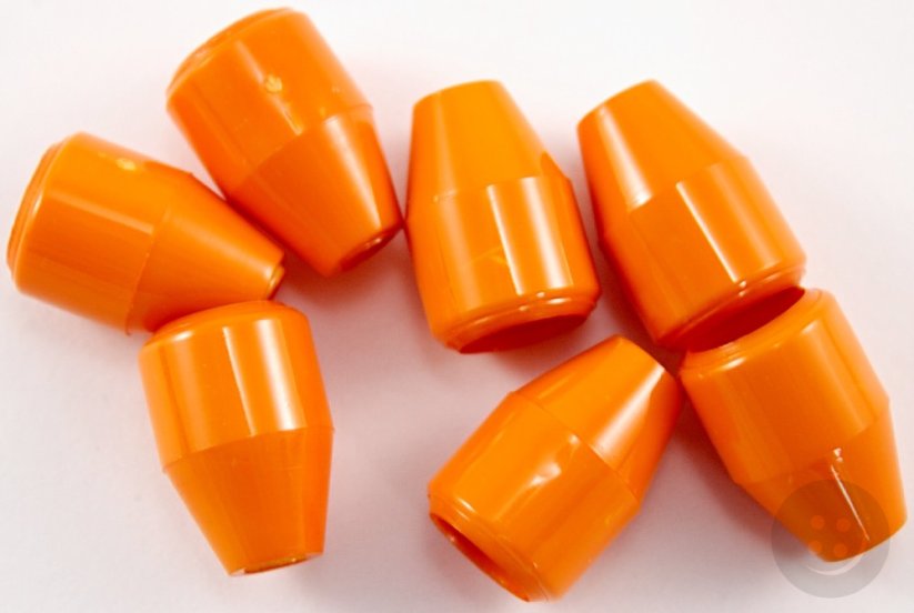 Plastik Stopper - orange - Kordelzug 0,5 cm