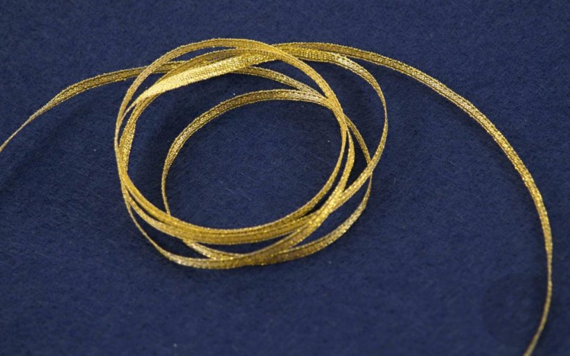 Lurexband - gold - Breite 0,4 cm