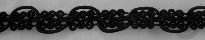 Decorative braid - black - width 1 cm
