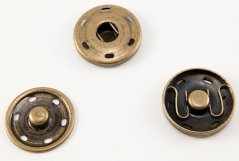 Druckknopf - groß  - altmessing - Durchmesser 3 cm