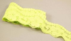 Syntetische Spitze - elastisch - hellgrün - Breite 3,5 cm