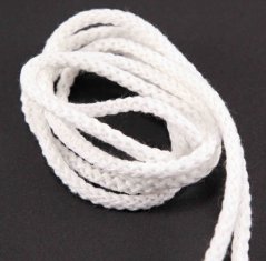 Clothing cotton cord - white - diameter 0.5 cm