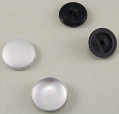 Gombík na potahovanie - priemer 2,5 cm - veľkosť 40 - čierny