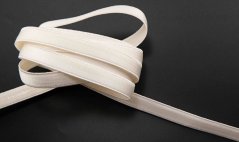 Protiskluzová pruženka - se silikonovým proužkem - smetanová - šířka 1,2 cm