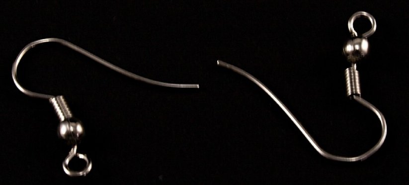 Earrings hanging - silver  - diameters 1.5 cm x 1.9 cm