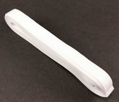 Luxury satin grosgrain ribbon - white - width 1 cm