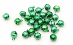 Jingle bell - green - 0.8 cm x 1 cm