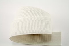 Soft colored elastic - white - width 3 cm