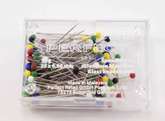 Pins with colored glass head, Galant - 10 g - length 3 cm