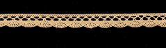 Bavlnená paličkovaná čipka - béžová - šírka 1,8 cm