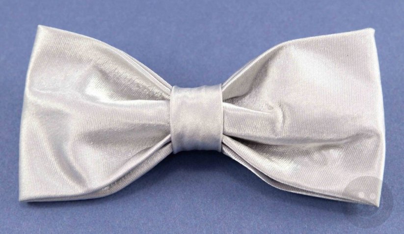 Men's bow tie - silver