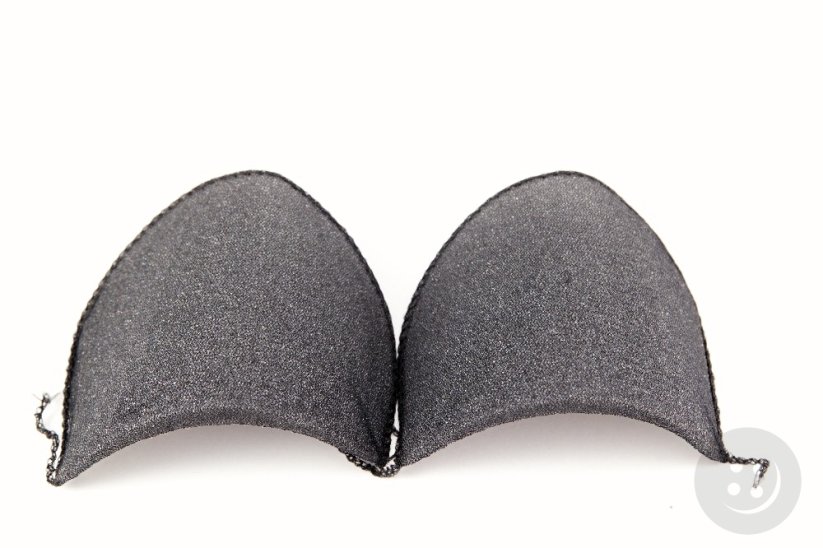 Wrapped shoulder pads - black - diameters 10 cm x 9.5 cm