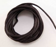 Satinschnur - dunkelbraun - Durchmesser 0,2 cm