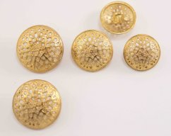 Kovový knoflík  - zlatá - průměr 2,3 cm
