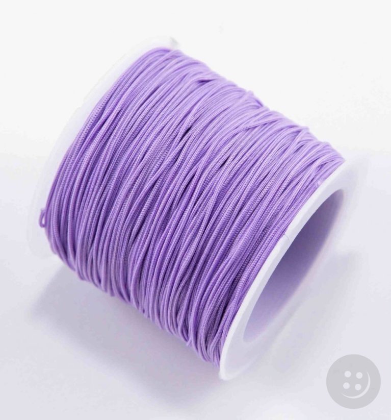 Barevná šňůrka na navlékání - fialová - průměr 0,1 cm