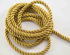 Gedrehte Kordel - Lurex - dunkelgold - Durchmesser 5 mm