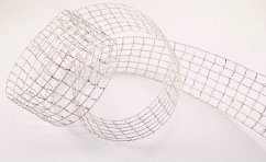 Lurex ribbon - silver - width 4 cm