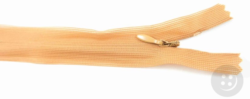 Nedělitelný skrytý zip (3mm) různé barvy - délka 18 cm - 60 cm