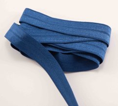 Fold over elastic - steel blue - width 1.6 cm
