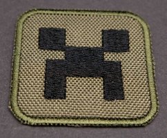 Iron-on patch - Minecraft Zombie Face - size 4,5 cm x 4.5 cm
