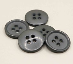 Oblekový gombík - tmavá šedá - priemer 1,5 cm