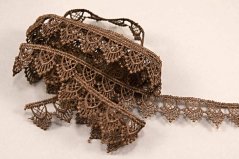 Guipure lace trim - brown - width 1,8 cm
