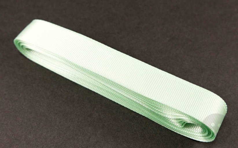 Luxury satin grosgrain ribbon - Light green - width 2 cm