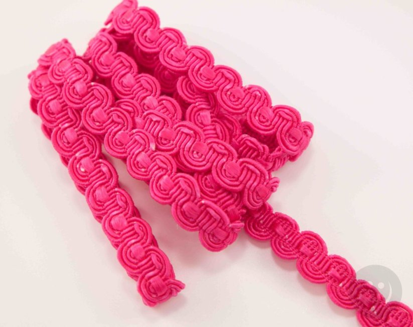 Decorative braid - hot pink - width 1,2 cm