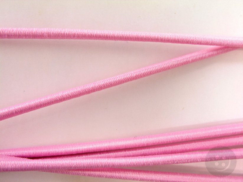 Bundová kulatá pruženka - růžová - průměr 0,3 cm