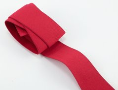 Colored elastic - red - width 4 cm - medium soft