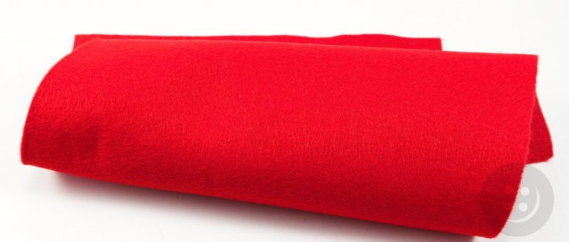 Fabric decorative felt - red