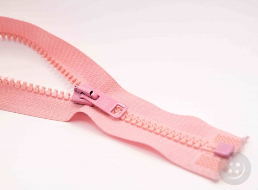 Plastic open-end zippers cubes - length (30 - 95 cm) - various colours