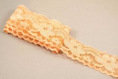 Syntetische Spitze - elastisch - rot - Breite 3,5 cm