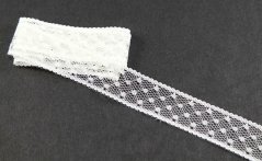Silonová krajka - smetanová - šířka 2,5 cm