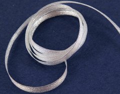 Lurex Band - silber - Breite 0,4 cm