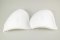 Wrapped shoulder pads - white - diameters 12.5 cm x 12 cm