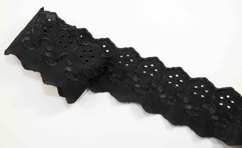 Madeira trim - black - width 6 cm