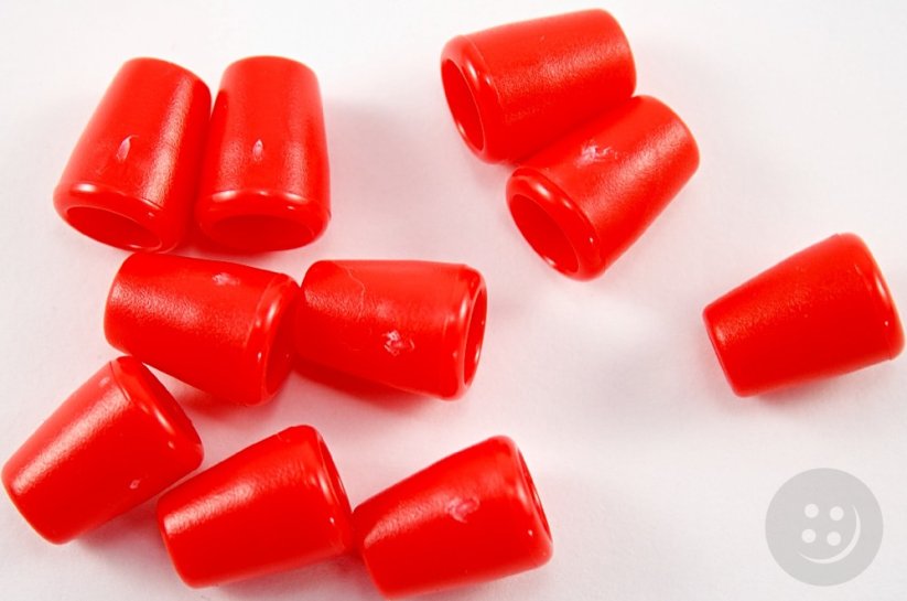 Plastová koncovka - červená - průměr průvleku 0,5 cm