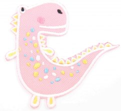 Iron-on patch - pink dragon