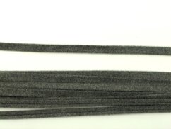 Faux textile suede leather cord - grey - width 0.4 cm