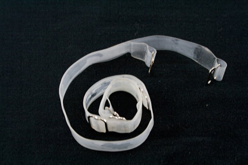 Set of bra straps - transparent - width 1 cm