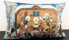 Povlak na polštářek se zipem – Josef Lada – Betlém v zimě