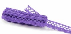 Cotton lace trim - light purple - width 1,6 cm