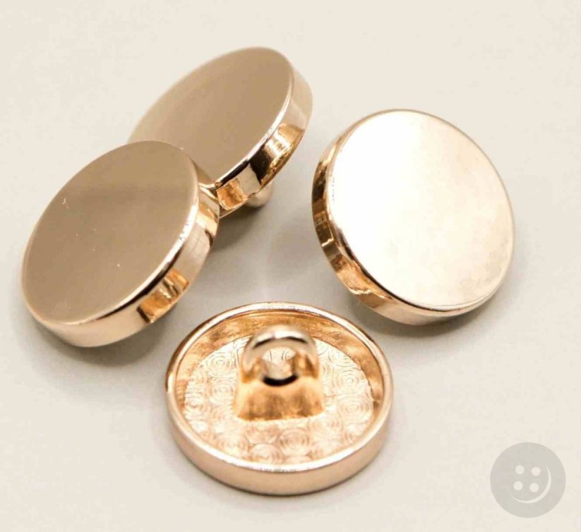 Metal button - gold - diameter 1,2 cm
