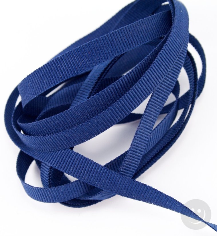 Baumwollband - blau - Breite 0,8 cm