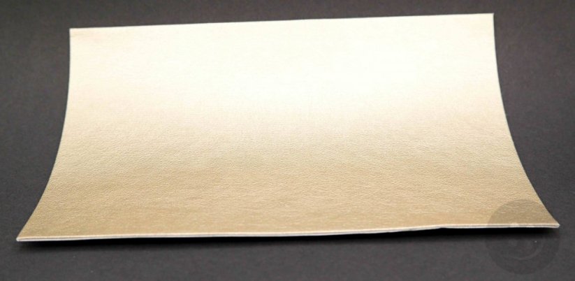 Samolepiace kožená záplata - zlatá - rozmer 16 cm x 10 cm