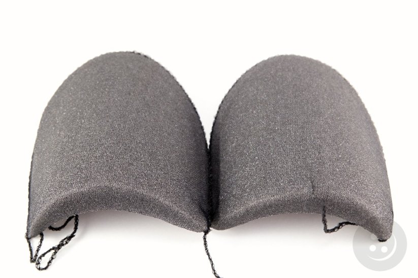 Wrapped shoulder pads - black - diameters 12 cm x 10 cm