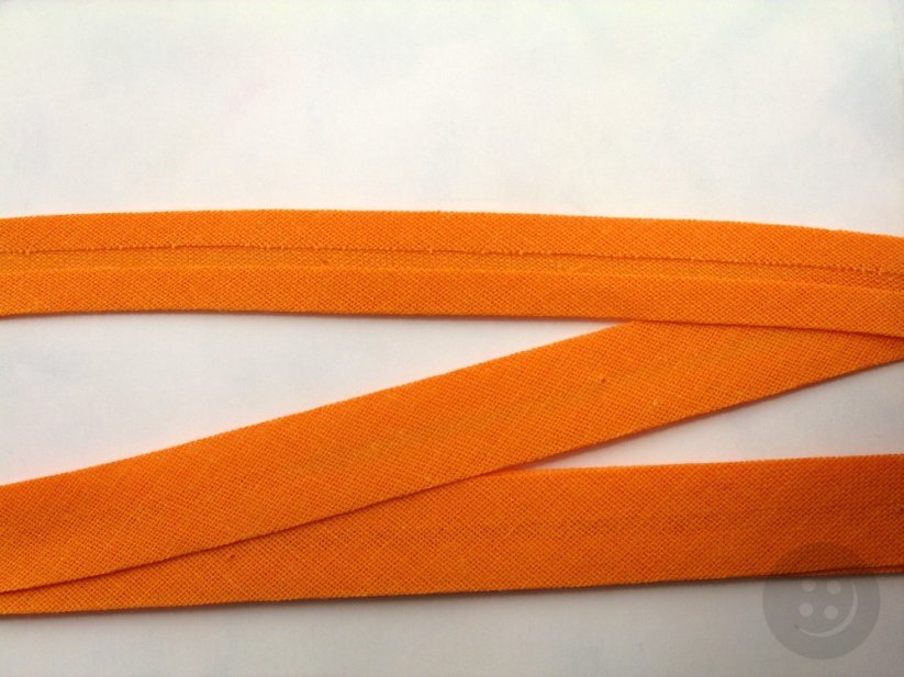 Baumwoll-Schrägband - Breite 1,4 cm - Fischgrät-Baumwollbänderfarben: Orange